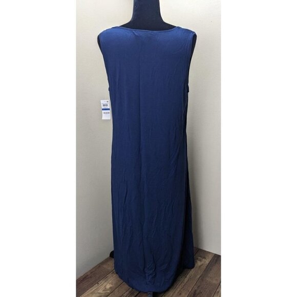 Style & Co Women's Petite Embroidered Knee-Length Tank Dress - Navy - PXL - Picture 2 of 7